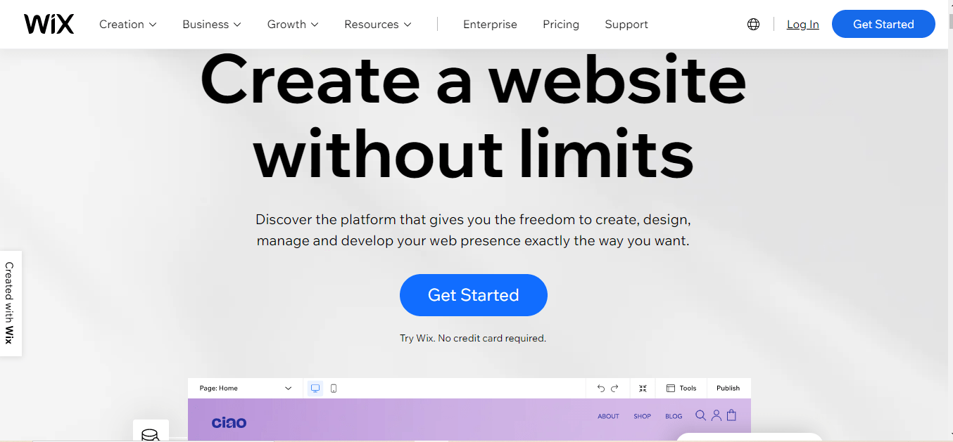 Wix website builder