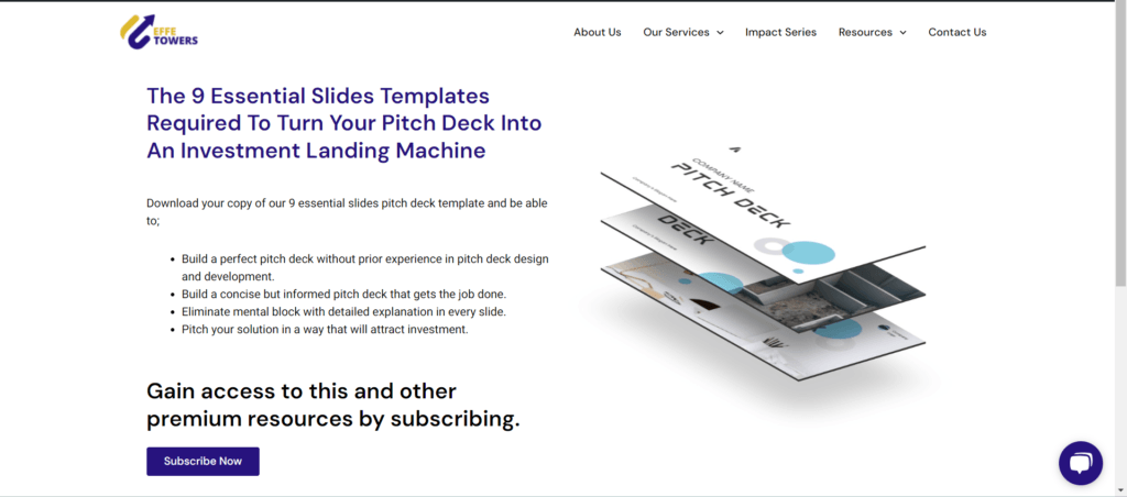 Effe Towers Landing page